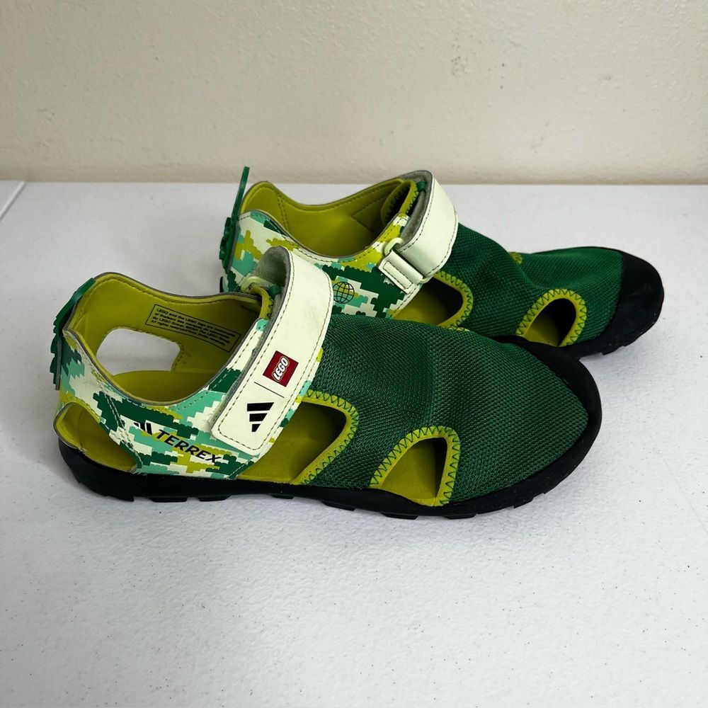 Adidas X Lego Terrex Captain Toey Core Green Glow Sandals Kids 6 Hiking Water - Picture 5 of 14